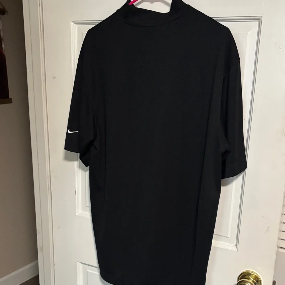Nike Black Short-Sleeve Mock Neck Tee